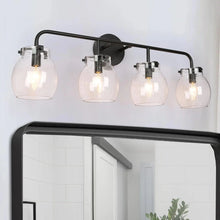 Matte Black Vanity Lights with Clear Glass Globe 197.99