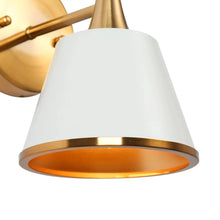 Matte White & Lacquered Brass Wall Sconce 142.99