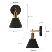 Matte Black & Lacquered Brass Wall Sconce 109.99