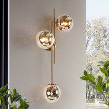 Crithmum 3-Light Glam Brass Globe Wall Sconce