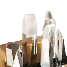 Combrocollia 1-Light Glam Black and Brass Crystal LED Wall Sconce