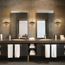 Combrocollia 1-Light Glam Black and Brass Crystal LED Wall Sconce