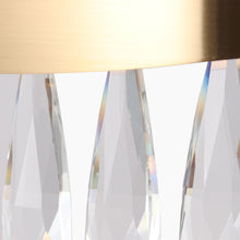 Delphinium 1-Light Glam Black and Gold Drum Crystal LED Chandelier