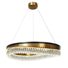 Delphinium 1-Light 31.5" Glam Brass Drum LED Chandelier