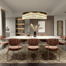 Delphinium 1-Light 31.5" Glam Brass Drum LED Chandelier
