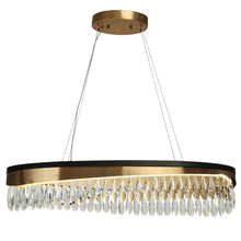 Delphinium 1-Light 31.5" Glam Brass Drum LED Chandelier