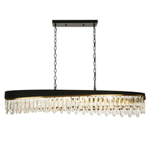 Zephyrine 10-Light 47" Glam Black and Brass Kitchen Island Light