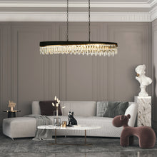 Zephyrine 10-Light 47" Glam Black and Brass Kitchen Island Light