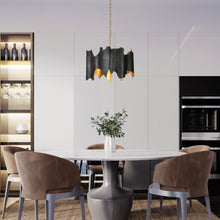 Dracaena 4-Light Modern Black&Gold Chandelier