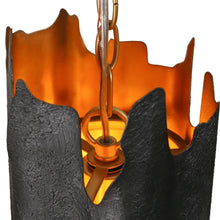Dracaena 1-Light 7" Modern Black and Gold Pendant Light