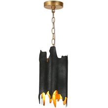 Dracaena 1-Light 7" Modern Black and Gold Pendant Light