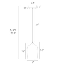 Apphia 1-Light 6" Modern Brass Pendant Light