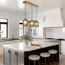 Apphia 3-Light 28" Modern Brass Cluster Kitchen Island Light