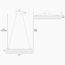 Brusmogan 1-Light 22" Glam Gold Drum Crystal LED Chandelier