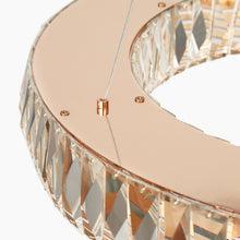 Brusmogan 1-Light 22" Glam Gold Drum Crystal LED Chandelier