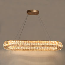 Brusmogan 1-Light 37" Glam Gold Rectangle LED Kitchen Island Light