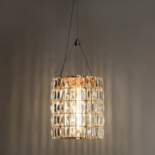Brusmogan 1-Light 9" Glam Gold Cylinder LED Chandelier