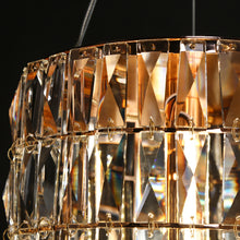 Brusmogan 1-Light 9" Glam Gold Cylinder LED Chandelier