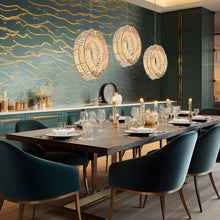 Brusmogan 1-Light 9.5¡° Glam Gold Loop LED Chandelier