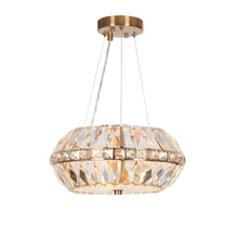 Peathlitberry 3-Light 14" Glam Brass Drum Chandelier