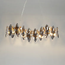 Incandescencia 4-Light 39" Glam Brass Rectangle Chandelier