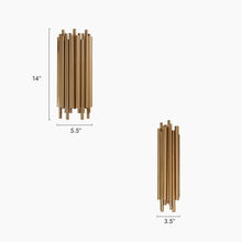 Labysperia 2-Light Modern Brass Tube Wall Sconce