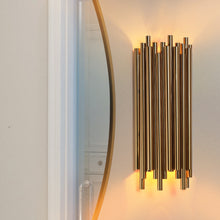 Labysperia 2-Light Modern Brass Tube Wall Sconce
