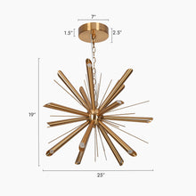 Dgllnch 15-Light 26" Modern Brass Sputnik LED Chandelier