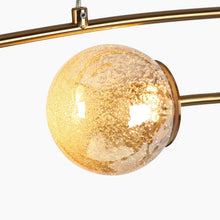 Cenlindes 5-Light 44" Modern Brass LED Kitchen Island Light