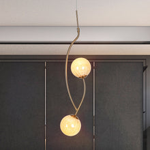 Cenlindes 2-Light 6.5" Modern Brass LED Chandelier