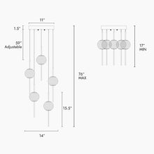 Cenlindes 5-Light 14" Glam Brass Cluster LED Chandelier