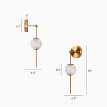 Cenlindes 1-Light Glam Brass Globe LED Wall Sconce