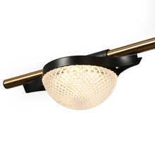 Ptolomaeus 5-Light 54" Modern Black&Brass LED Kitchen Island Light
