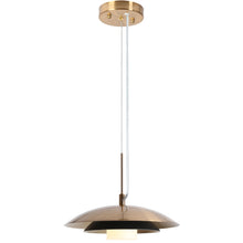 Meadowgreen LED 1-Light Modern Black and Brass Dome Pendant Light