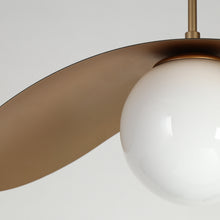 Bromeia 1-Light 20" Black and Gold Modern Pendant Light