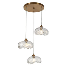 Ranunculus 3-Light 18" Modern Cluster Textured Glass Chandelier