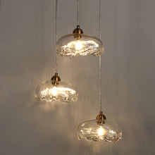 Ranunculus 3-Light 18" Modern Cluster Textured Glass Chandelier