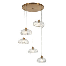 Ranunculus 5-Light 22" Modern Brass Cluster Chandelier