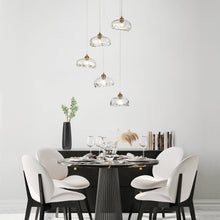 Ranunculus 5-Light 22" Modern Brass Cluster Chandelier