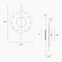 Callitropsis 1-Light Glam Black and Brass LED Wall Sconce