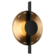Callitropsis 1-Light Glam Black and Brass LED Wall Sconce