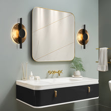 Callitropsis 1-Light Glam Black and Brass LED Wall Sconce