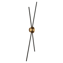 Huia 4-Light Modern Black and Brass Tube LED Wall Sconce