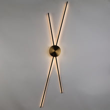 Huia 4-Light Modern Black and Brass Tube LED Wall Sconce
