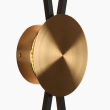 Huia 4-Light Modern Black and Brass Tube LED Wall Sconce