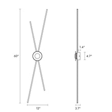 Huia 4-Light Modern Brass Tube LED Wall Sconce