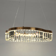 Alastair 1-Light 22" Glam Brass Drum Crystal LED Chandelier
