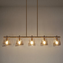 Afmean 5-Light 41.5" Modern Brass Kitchen Island Light