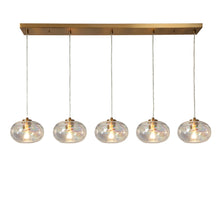 Chrysaorican 5-Light Iridescent Globe-Glass Kitchen Island Light