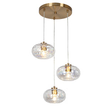 Chrysaorican 3-Light Iridescent Globe-Glass Cluster Chandelier